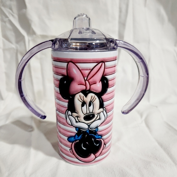 Minnie Mouse stripped sippy cup - Picture 1 of 4